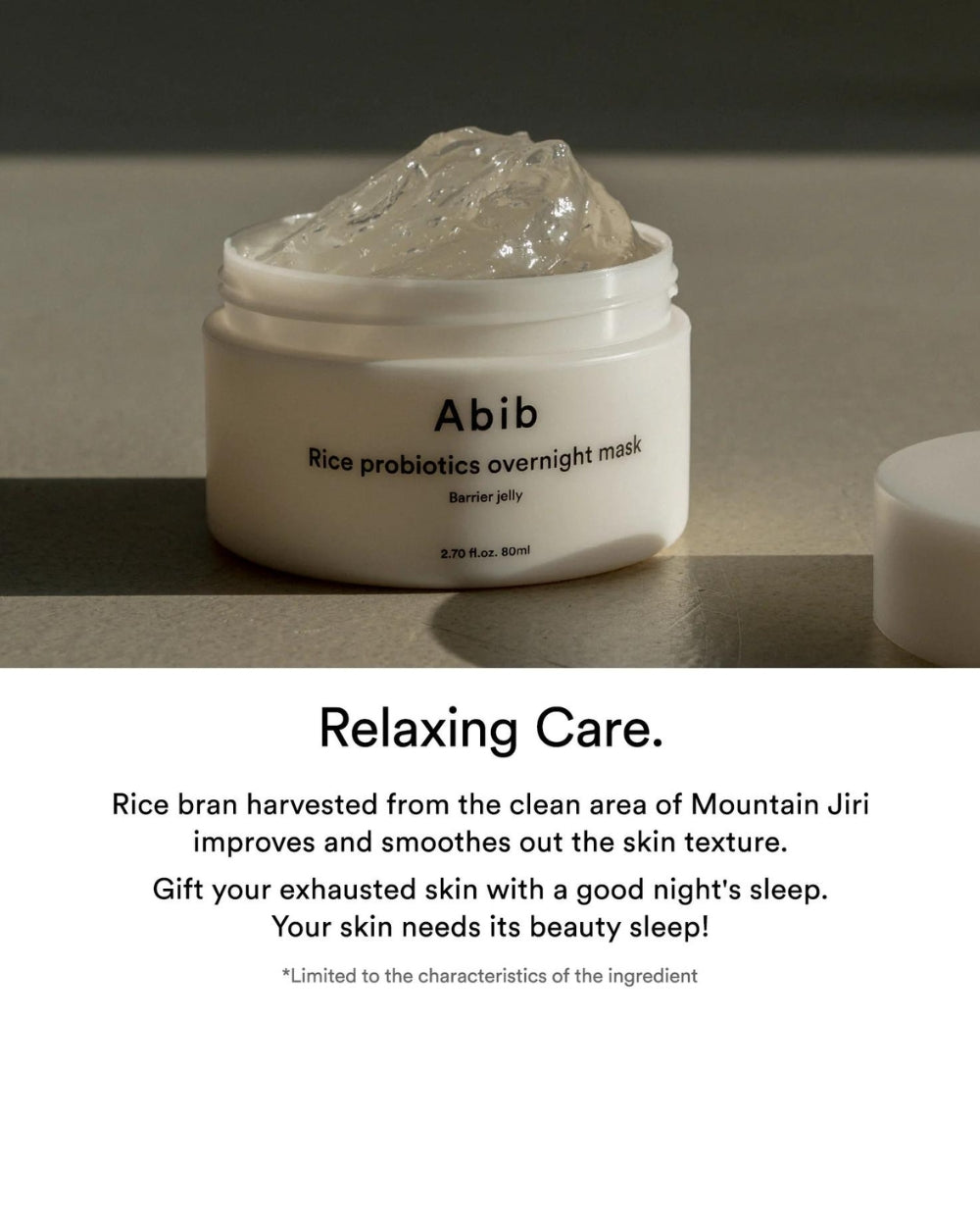 Abib - Rice Probiotics Overnight Barrier Jelly