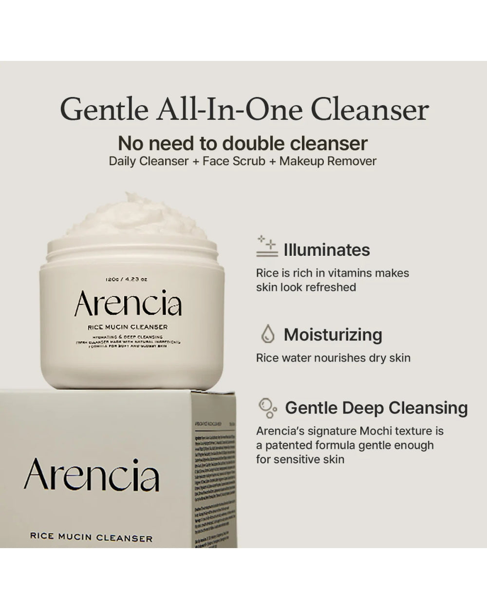 Arencia - Rice Mucin Cleanser