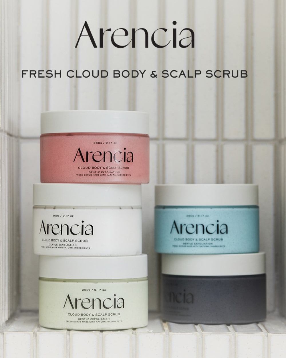 Arencia – Fresh Cloud Body & Scalp Scrub Geranium & Primrose