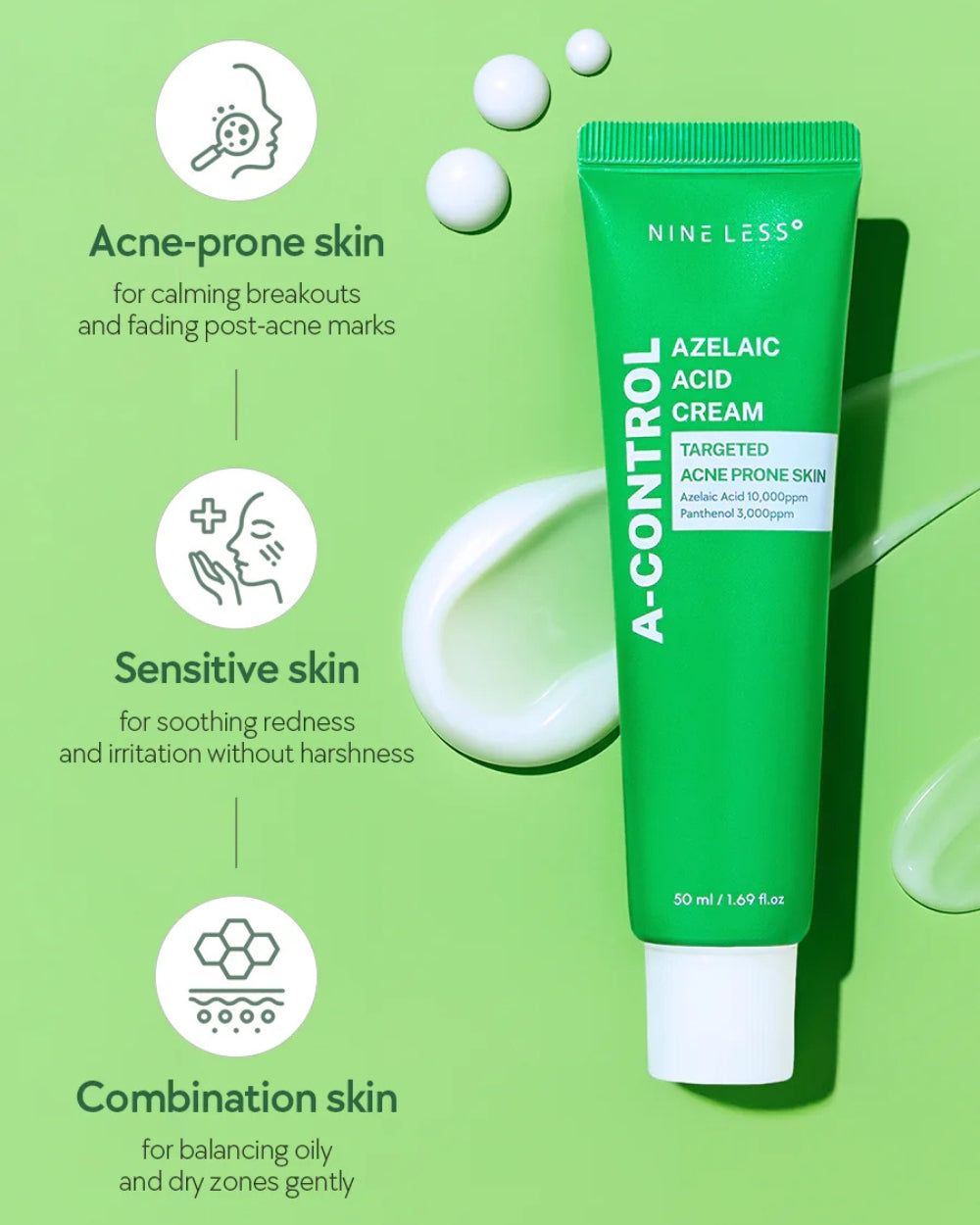 Nine Less - A Control Azelaic Acid Cream