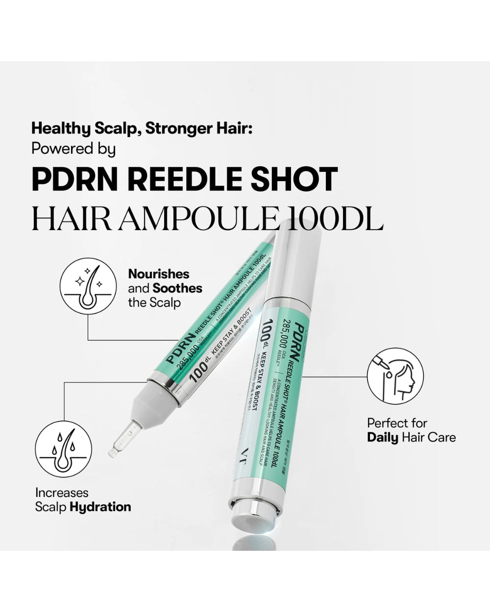 VT Cosmetics - PDRN Reedle Shot Hair Ampoule 100dL