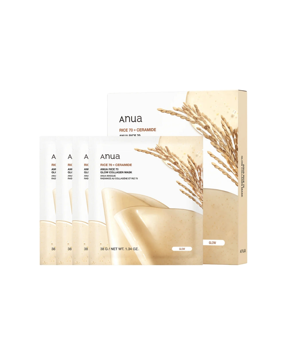 Anua - Rice 70 Glow Collagen Mask