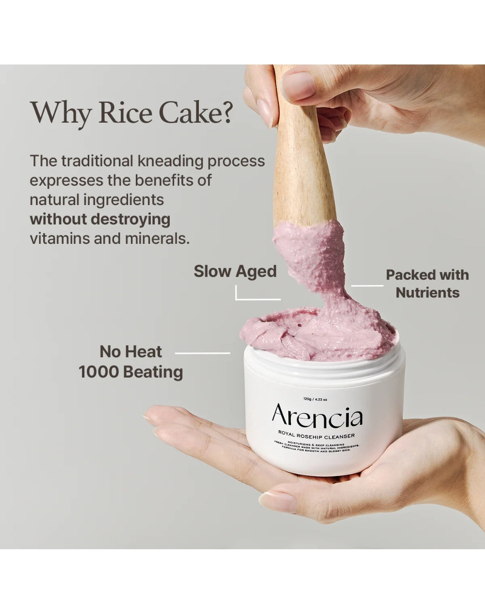Arencia - Fresh Rosehip Mochi Cleanser