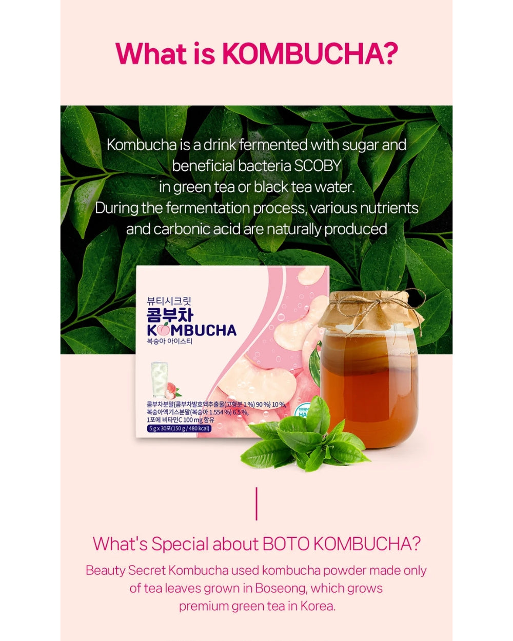 Boto - Beauty Secret Kombucha Peach Ice Tea