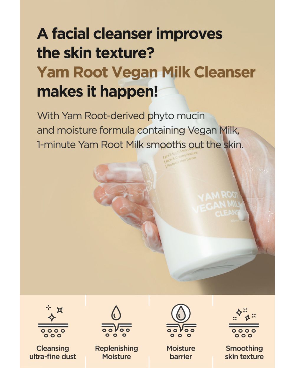 Isntree - Yam Root Vegan Milk Cleanser